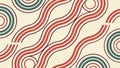 Interlocking Wavy Lines Pattern, Fluid Abstract Background, vector design Generative AI Royalty Free Stock Photo