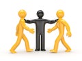 Intermediary in the conflict decision Royalty Free Stock Photo