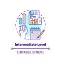 Intermediate level concept icon