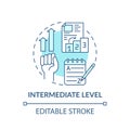 Intermediate level concept icon