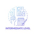 Intermediate level concept icon