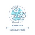 Intermediate turquoise concept icon