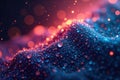 Intermingling hues of metallic flakes, rich color depth, texture, chrome