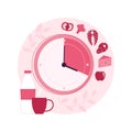 Intermittent fasting abstract concept vector illustration. Royalty Free Stock Photo