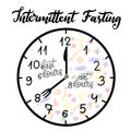 Intermittent Fasting lettering vector illustration