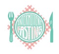 Vector illustration Intermittent Fasting with hand lettering.