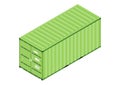 Intermodal container. Vector