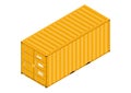 Intermodal container. Vector