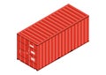 Intermodal container. Vector