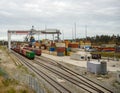 Intermodal freight station in Germany Royalty Free Stock Photo