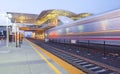 Intermodal Rapid Transit Station & Commuter Train Royalty Free Stock Photo