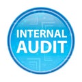 Internal Audit floral blue round button