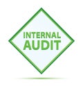 Internal Audit modern abstract green diamond button