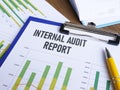 Internal audit report is shown using the text Royalty Free Stock Photo