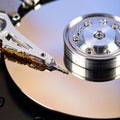 Internal components of a computer hard disk drive Royalty Free Stock Photo