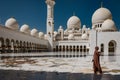 Internal courtyard of the Sheik Zayed Mosque Royalty Free Stock Photo