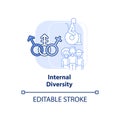 Internal diversity light blue concept icon Royalty Free Stock Photo