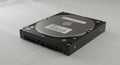 Internal hard disk drive (HDD) with a rectangular, black outer casing. The top surface i Royalty Free Stock Photo