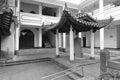 Internal of huaisheng mosque. black and white image