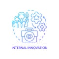 Internal innovation blue gradient concept icon Royalty Free Stock Photo
