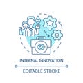 Internal innovation turquoise concept icon Royalty Free Stock Photo