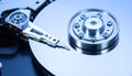 Internal Mechanics of a Computer Hard Drive Royalty Free Stock Photo