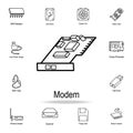 internal modem icon. Detailed set of computer part icons. Premium graphic design. One of the collection icons for websites, web