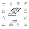 internal modem icon. Detailed set of computer part icons. Premium graphic design. One of the collection icons for websites, web