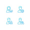 Internal organs treatment pixel perfect gradient linear vector icons set