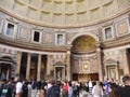 Internal part of the Pantheon, ancient building of the Roman Empire