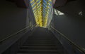 Internal staircase of a footbridge. Royalty Free Stock Photo