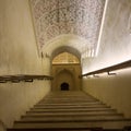 Internal staircase of the fort of Jabrin Royalty Free Stock Photo