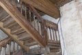 Internal staircase in the old tower Royalty Free Stock Photo