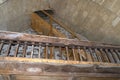 Internal staircase in the old tower Royalty Free Stock Photo