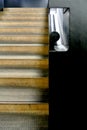Internal staircase with wooden railing Royalty Free Stock Photo