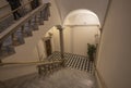 The internal stairs of Ambrogio di Negro Palace in the historic center of Genoa, Italy