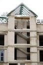 Internal stairs of stone house under construction