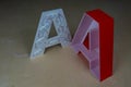 The internal structure of the light letter is part of an advertising sign. Separate parts.