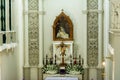 Internal view of the altar of the Campo Santo cemetery church in the city of Salvador, Bahia