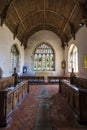 Internal view of ancient St Mary`s Church Pevensey & Westham