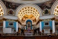 Internal view of Mosta Rotunda, Malta Royalty Free Stock Photo