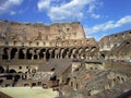 Internal view of the roman coliseum. gladiators arena