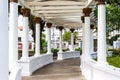 Internal view of a Roman monument that stands inside Largo do Campo Grande