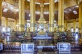 Internal view of `Swe Taw Myat`, Tooth Relic Pagoda in Yangon, Myanmar, Dec-2017