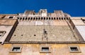 Internal walls and passage of Castel Sant`Angelo mausoleum - Castle of the Holy Angel in historic center of Rome in Italy