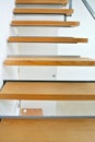 Internal wooden staircase Royalty Free Stock Photo