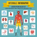 Internals infographic elements, flat style Royalty Free Stock Photo