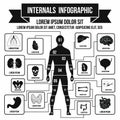Internals infographic elements, simple style Royalty Free Stock Photo