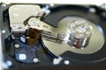 Internals of SATA hard disk drive Royalty Free Stock Photo