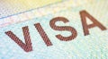 Internationa visa in passport Royalty Free Stock Photo